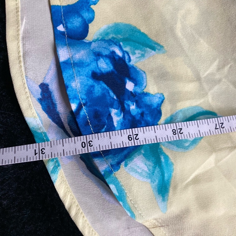 Equipment Yellow & Blue Floral Button Down Shirt (Sm/Med) - Picture 6 of 8